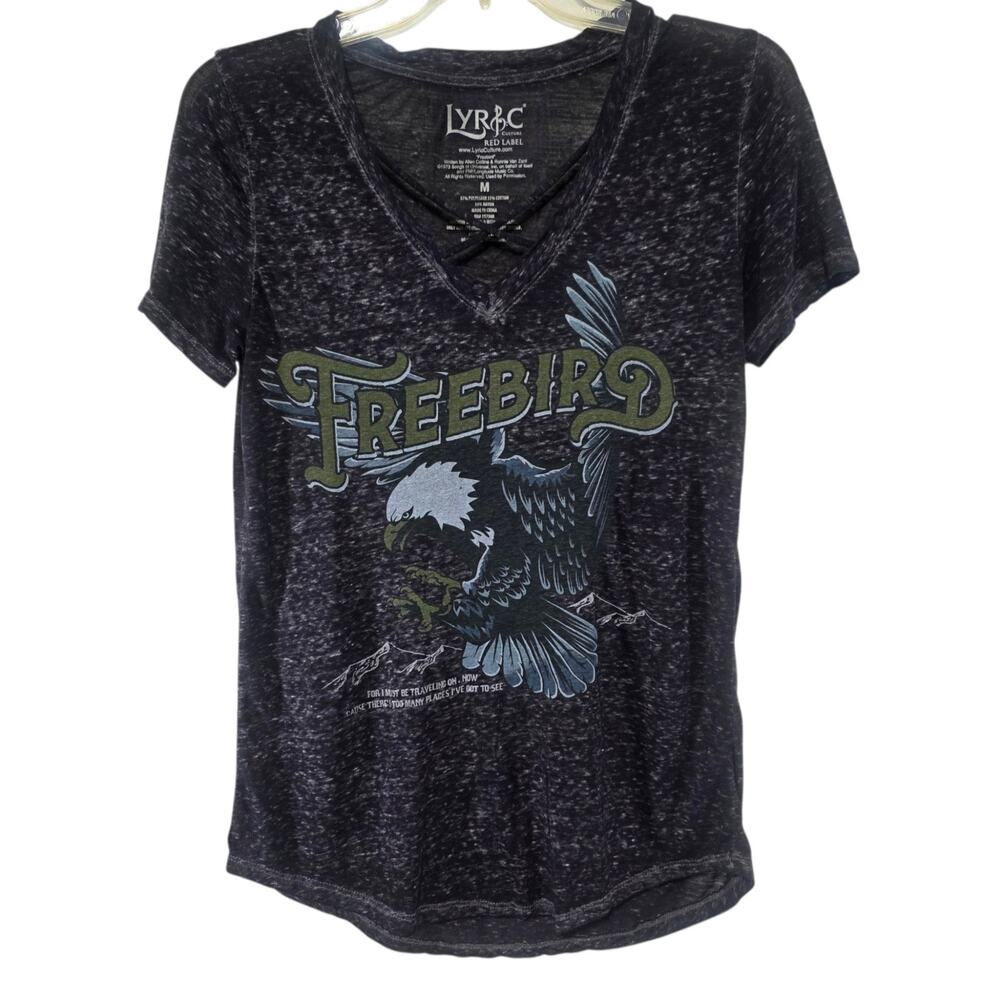 LYRIC Culture Red Label Free Bird Burnout Band Tee Lynyrd Skynyard Rock Medium